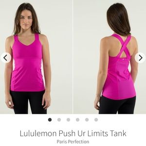 Lululemon Push Ur Limits Tank in Paris perfection (Magenta)